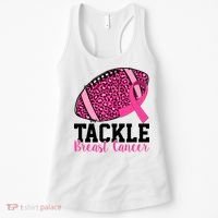 Tackle Breast Cancer Football Ribbon Awareness Women's Tank Top thumb 0