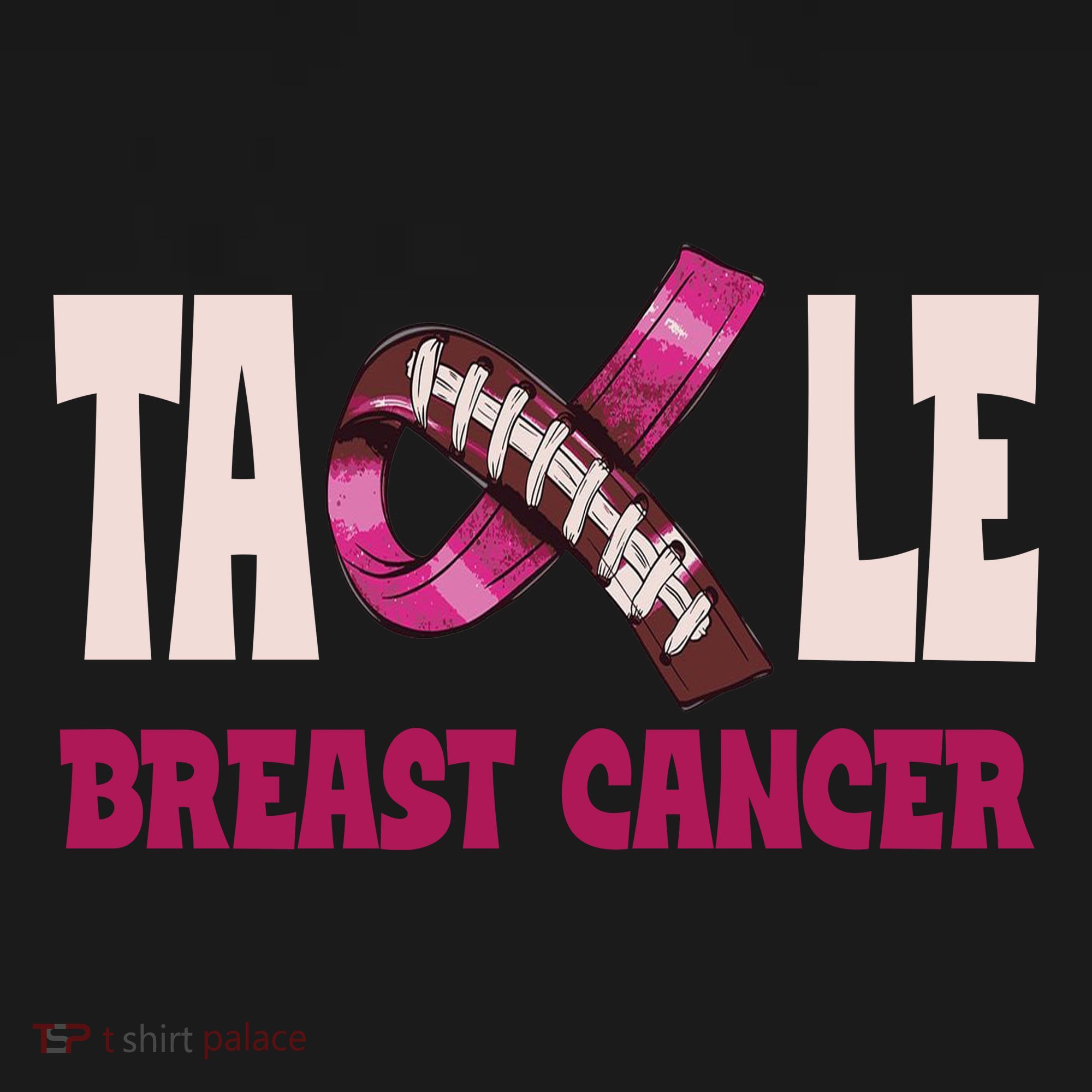 Tackle Breast Cancer Awareness Football Coaster