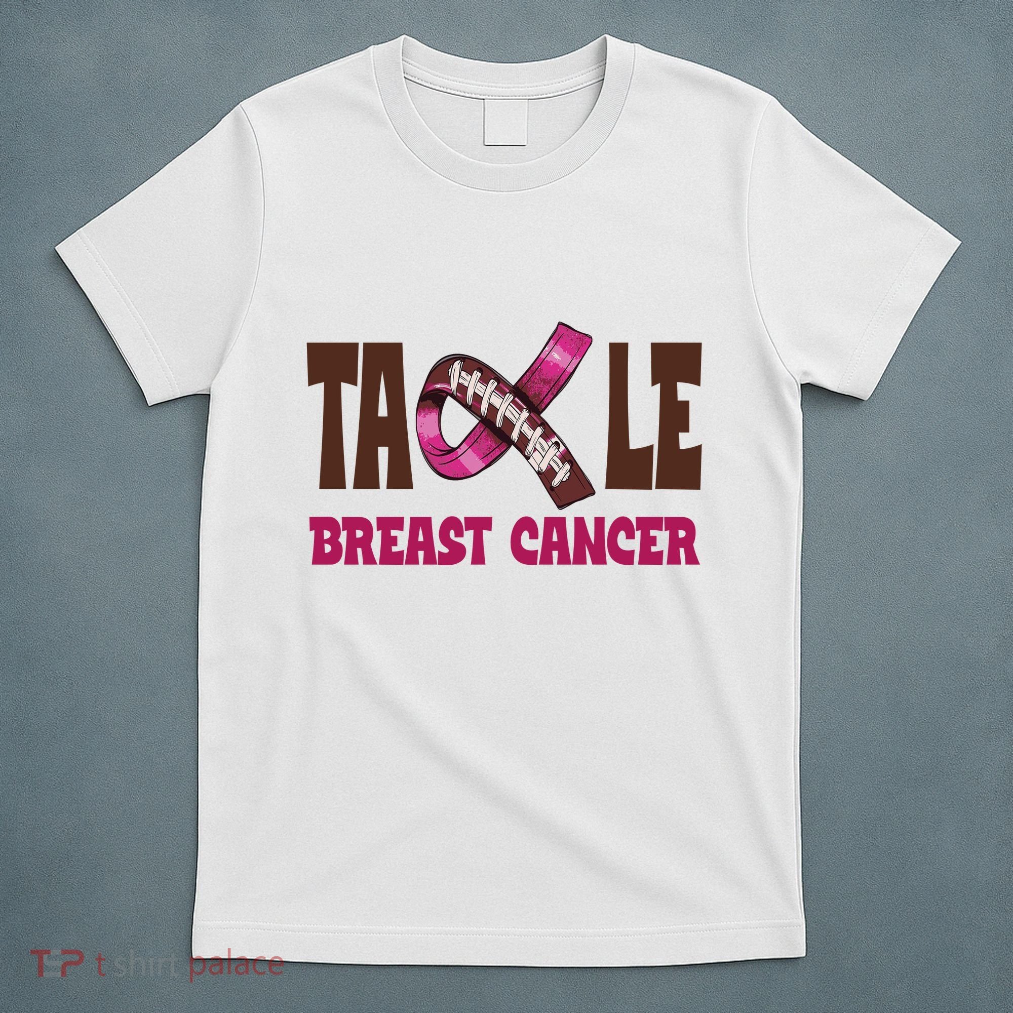 Tackle Breast Cancer Awareness Football T-Shirt