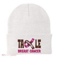 Tackle Breast Cancer Awareness Football Beanie thumb 0