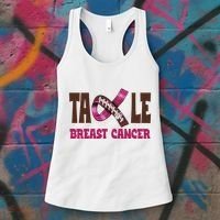 Tackle Breast Cancer Awareness Football Women's Tank Top thumb 3