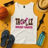 Tackle Breast Cancer Awareness Football Tank Top thumb 4