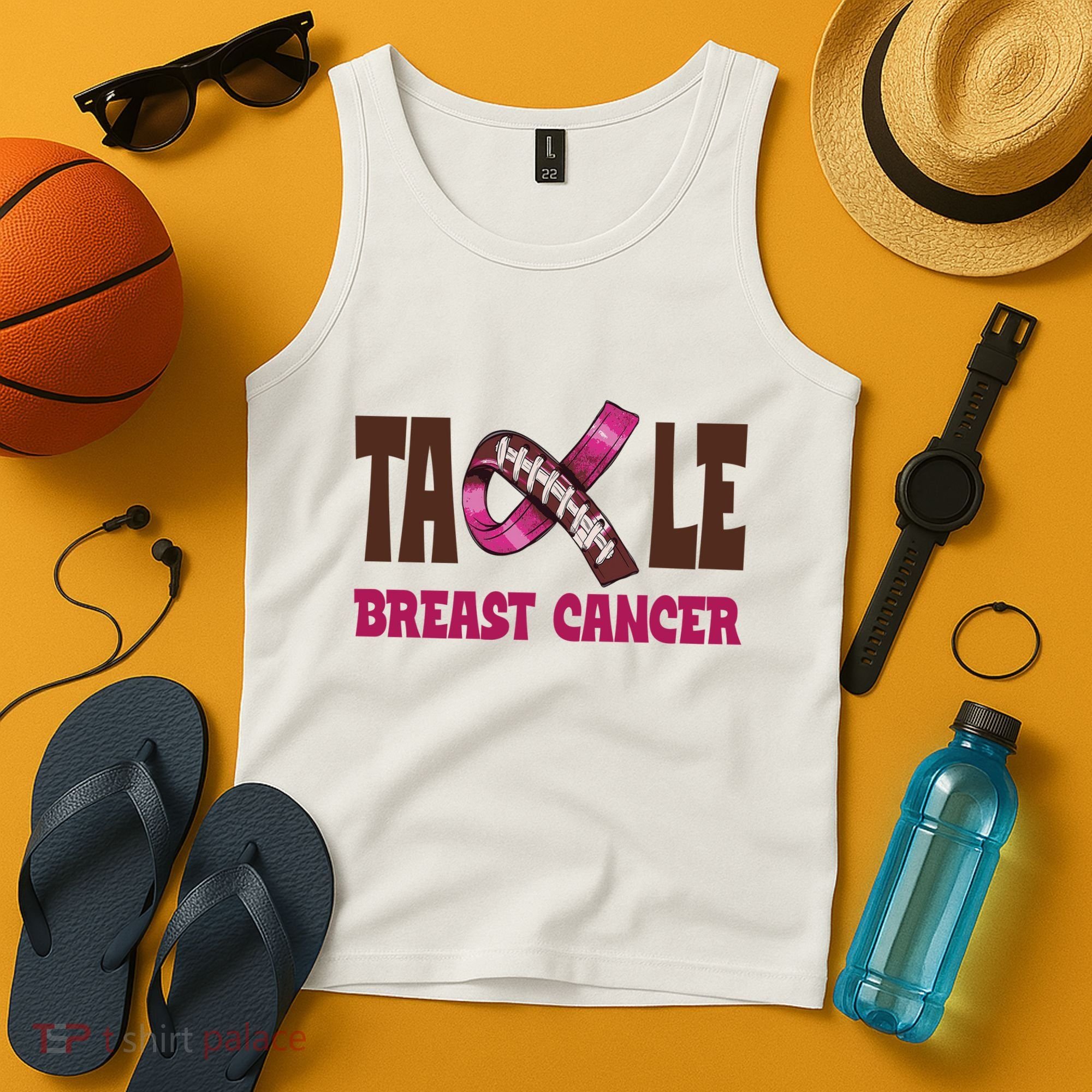 Tackle Breast Cancer Awareness Football Tank Top