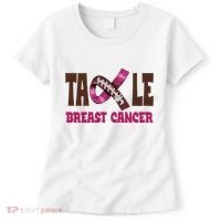Tackle Breast Cancer Awareness Football Women's T-Shirt thumb 0
