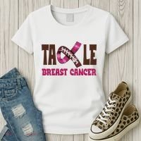 Tackle Breast Cancer Awareness Football Women's T-Shirt thumb 3