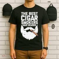 The Best Cigar Smokers Have Beards Cigar Bearded Dad T-Shirt thumb 6