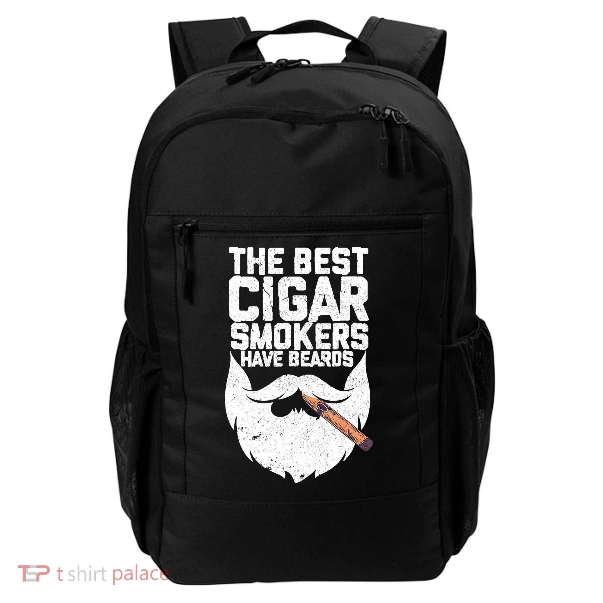 The Best Cigar Smokers Have Beards Cigar Bearded Dad Backpack