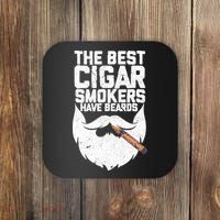 The Best Cigar Smokers Have Beards Cigar Bearded Dad Coaster thumb 0
