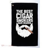 The Best Cigar Smokers Have Beards Cigar Bearded Dad Golf Towel thumb 0