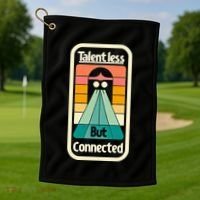 Talentless But Connected Golf Towel thumb 1