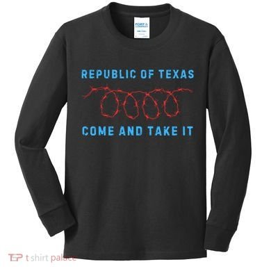 Texas Border Crisis Peoples Convoy Kids Long Sleeve Shirt