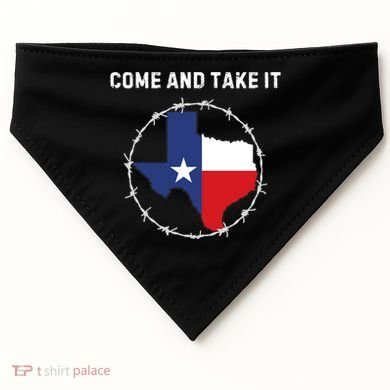 Texas Border Crisis Come And Take It USA-Made Doggie Bandana