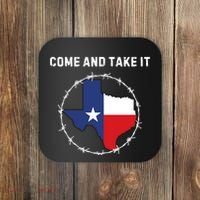 Texas Border Crisis Come And Take It Coaster thumb 0
