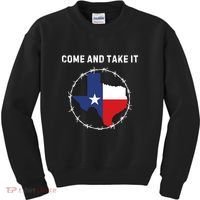 Texas Border Crisis Come And Take It Kids Sweatshirt thumb 0