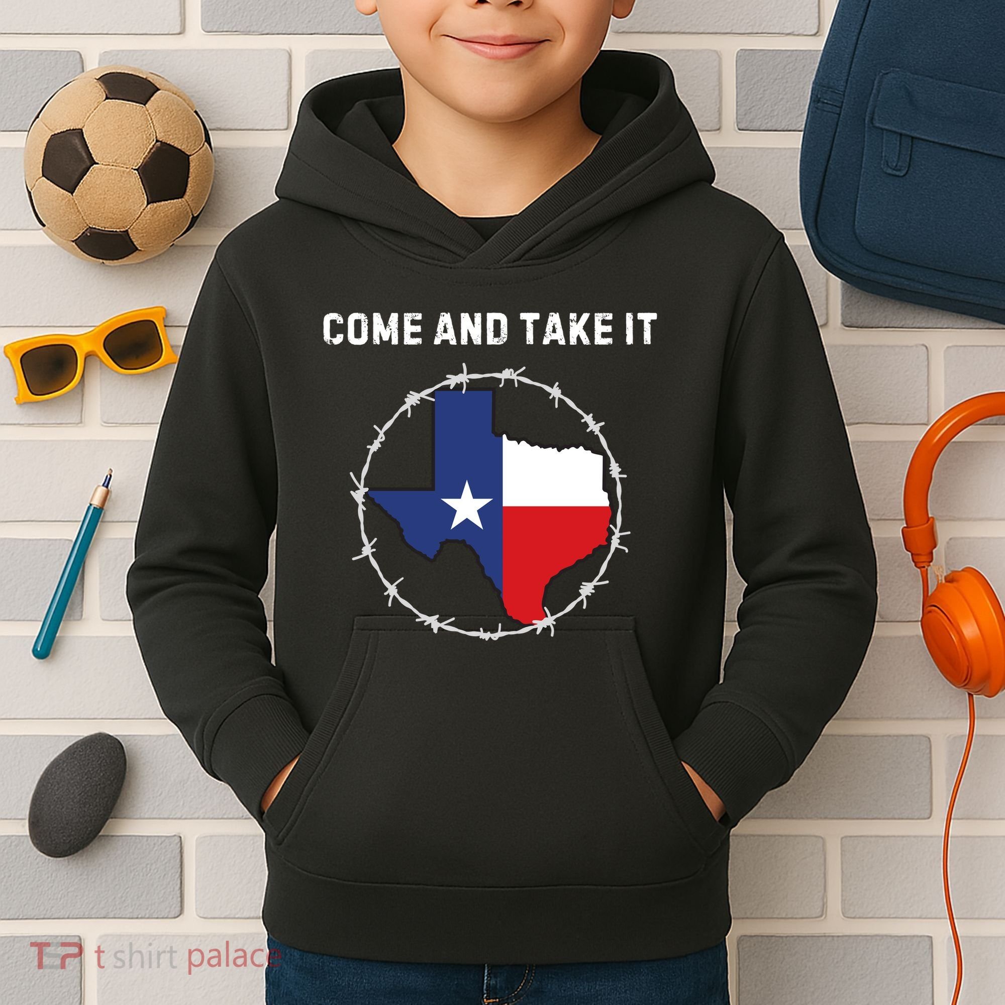 Texas Border Crisis Come And Take It Kids Hoodie
