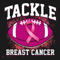 Tackle Breast Cancer Ribbon Football Women's Hoodie thumb 2