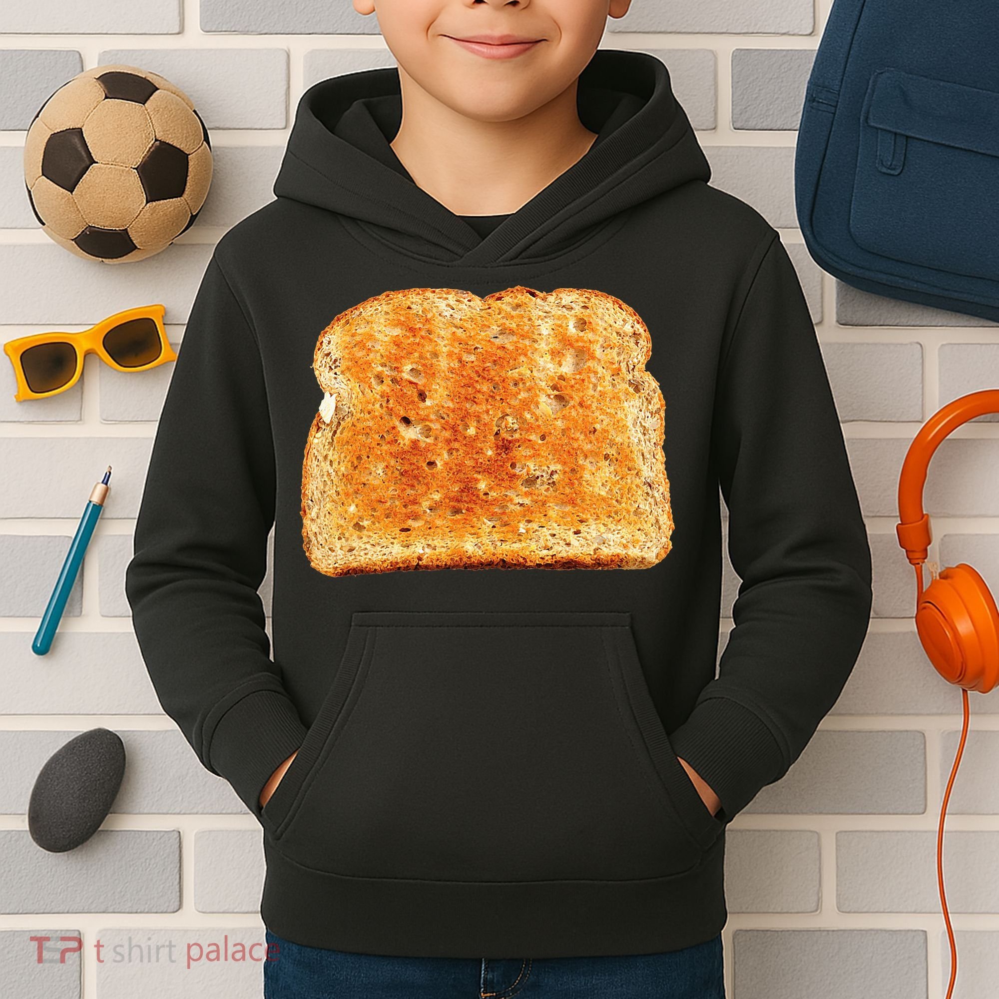 Toast Bread Costume  Funny halloween Kids Hoodie
