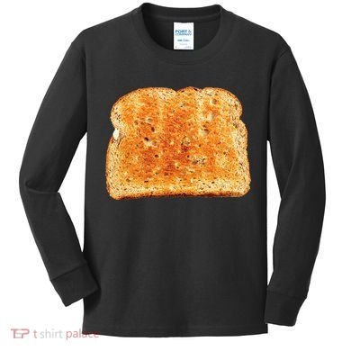 Toast Bread Costume  Funny halloween Kids Long Sleeve Shirt