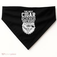 The Best Cigar Smokers Have Beards Cigar Smoker USA-Made Doggie Bandana thumb 0