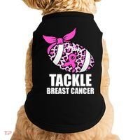 Tackle Breast Cancer Pink Leopard Football Doggie Tank thumb 0