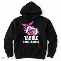 Tackle Breast Cancer Pink Leopard Football Hoodie thumb 0