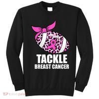 Tackle Breast Cancer Pink Leopard Football Sweatshirt thumb 0