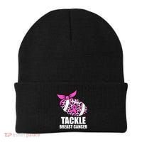Tackle Breast Cancer Pink Leopard Football Beanie thumb 0