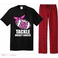 Tackle Breast Cancer Pink Leopard Football Pajama Set thumb 0