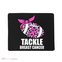 Tackle Breast Cancer Pink Leopard Football Mousepad thumb 0