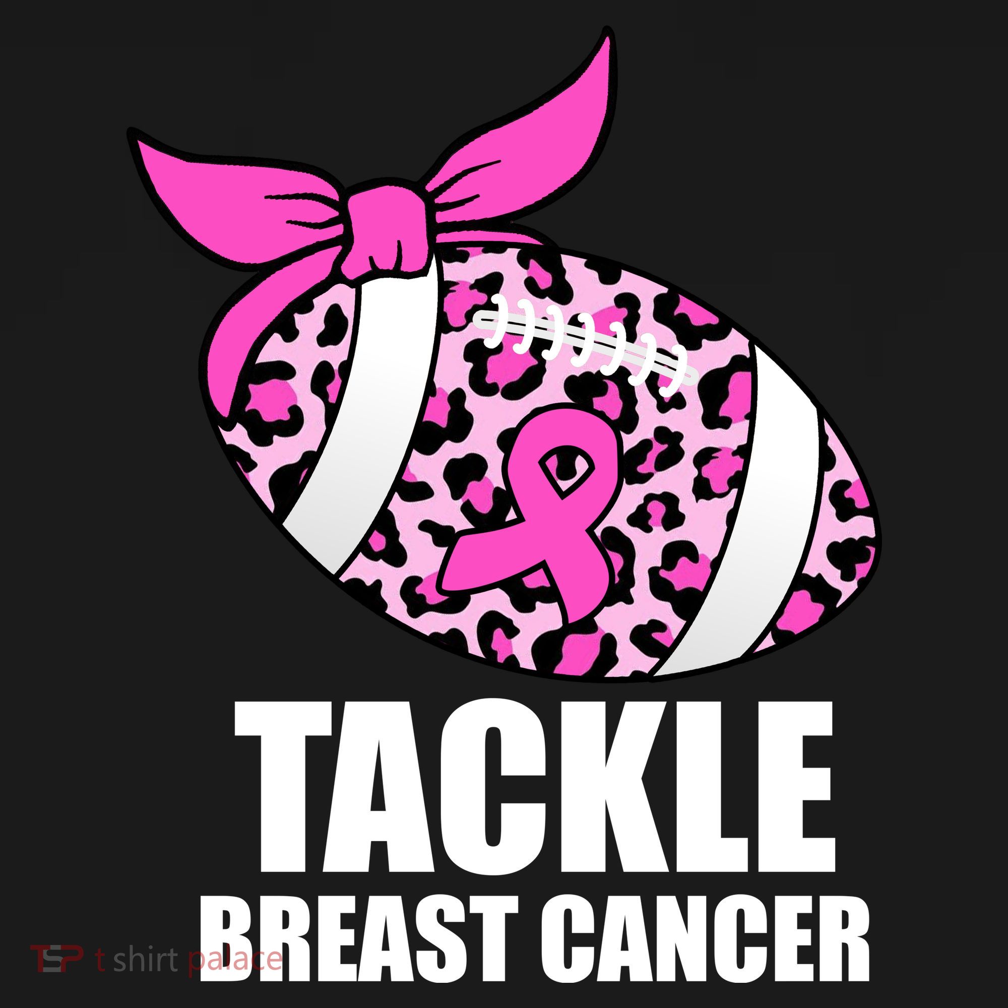 Tackle Breast Cancer Pink Leopard Football Mousepad