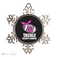 Tackle Breast Cancer Pink Leopard Football Ornament thumb 0