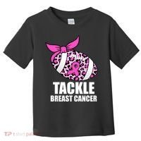 Tackle Breast Cancer Pink Leopard Football Toddler T-Shirt thumb 0