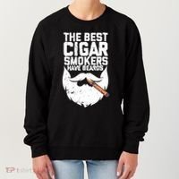 The Best Cigar Smokers Have Beards Cigar Bearded Dad Women's Sweatshirt thumb 0