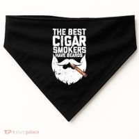 The Best Cigar Smokers Have Beards Cigar Bearded Dad USA-Made Doggie Bandana thumb 0