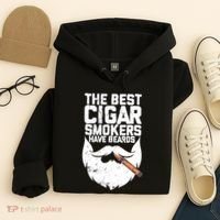 The Best Cigar Smokers Have Beards Cigar Bearded Dad Hoodie thumb 4