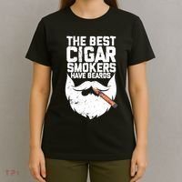 The Best Cigar Smokers Have Beards Cigar Bearded Dad T-Shirt thumb 4