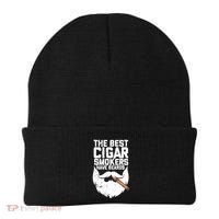 The Best Cigar Smokers Have Beards Cigar Bearded Dad Beanie thumb 0