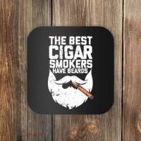 The Best Cigar Smokers Have Beards Cigar Bearded Dad Coaster thumb 0