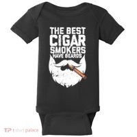 The Best Cigar Smokers Have Beards Cigar Bearded Dad Baby Bodysuit thumb 0