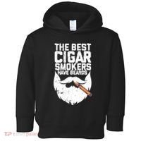 The Best Cigar Smokers Have Beards Cigar Bearded Dad Toddler Hoodie thumb 0