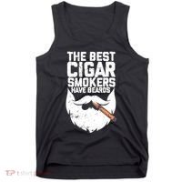 The Best Cigar Smokers Have Beards Cigar Bearded Dad Tank Top thumb 0