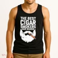 The Best Cigar Smokers Have Beards Cigar Bearded Dad Tank Top thumb 3