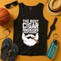 The Best Cigar Smokers Have Beards Cigar Bearded Dad Tank Top thumb 4