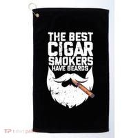 The Best Cigar Smokers Have Beards Cigar Bearded Dad Golf Towel thumb 0