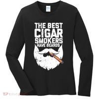 The Best Cigar Smokers Have Beards Cigar Bearded Dad Women's Long Sleeve Shirt thumb 0