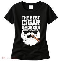 The Best Cigar Smokers Have Beards Cigar Bearded Dad Women's T-Shirt thumb 0