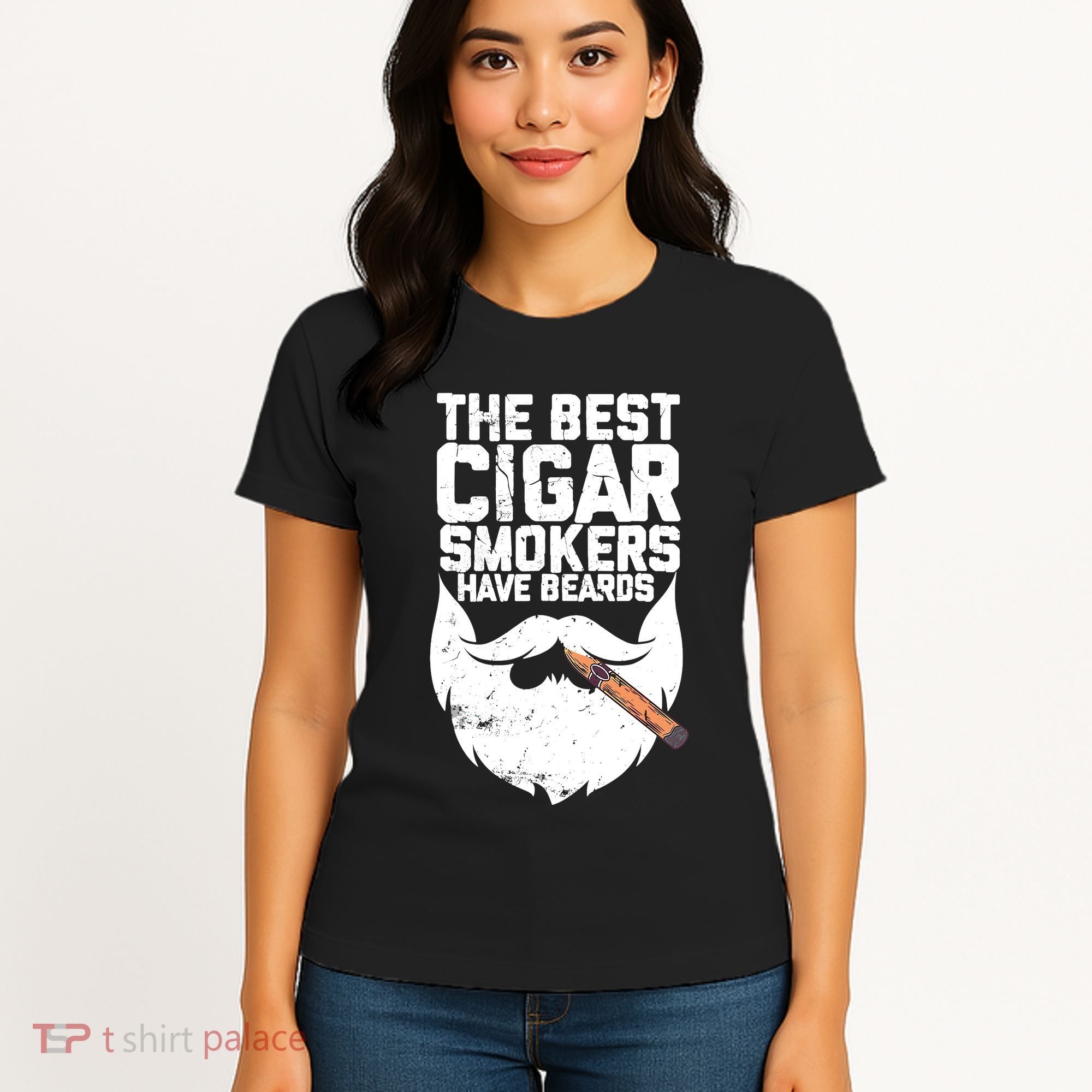 The Best Cigar Smokers Have Beards Cigar Bearded Dad Women's T-Shirt