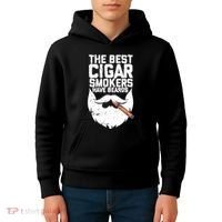 The Best Cigar Smokers Have Beards Cigar Bearded Dad Kids Hoodie thumb 4