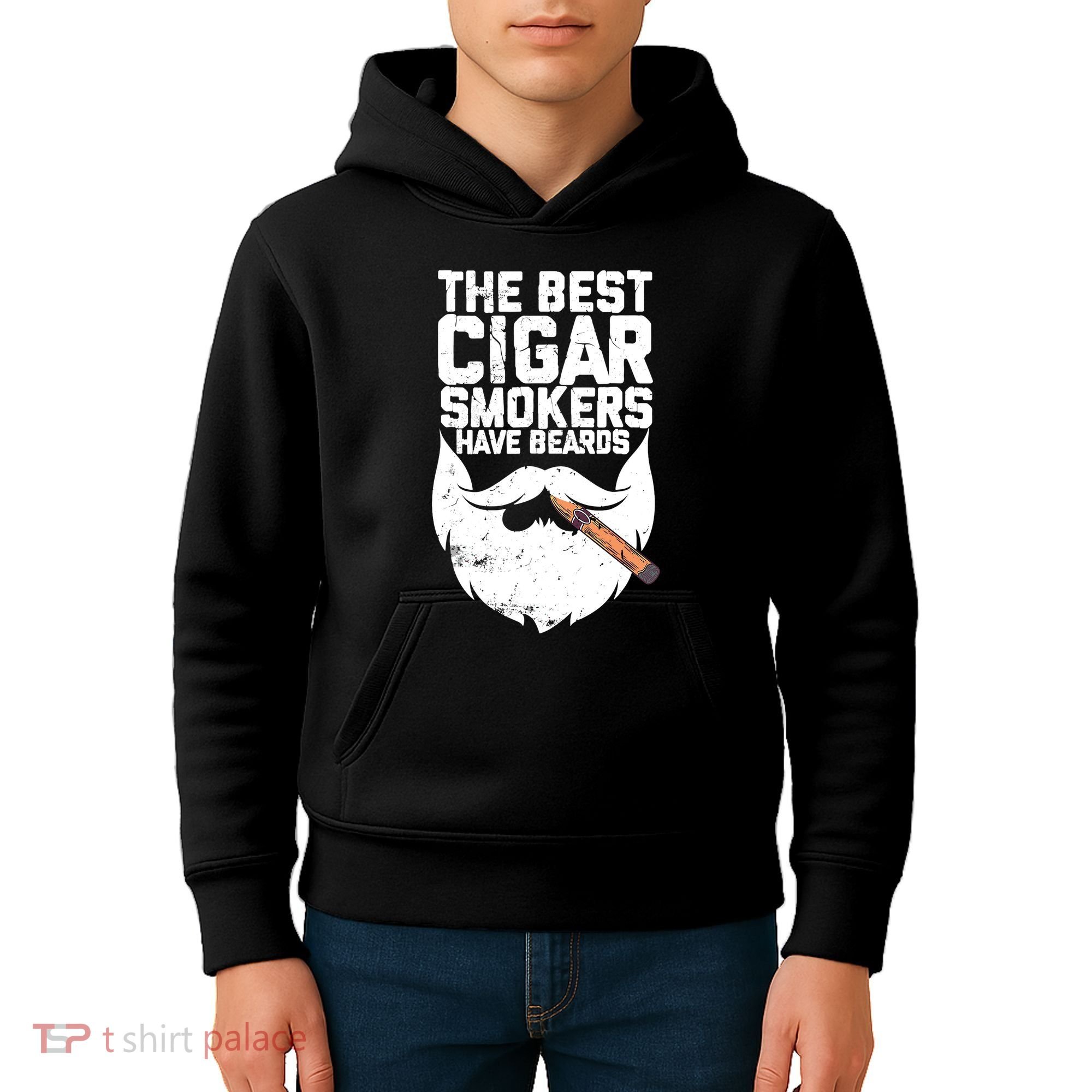 The Best Cigar Smokers Have Beards Cigar Bearded Dad Kids Hoodie