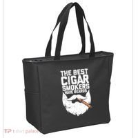 The Best Cigar Smokers Have Beards Cigar Bearded Dad Tote Bag thumb 2